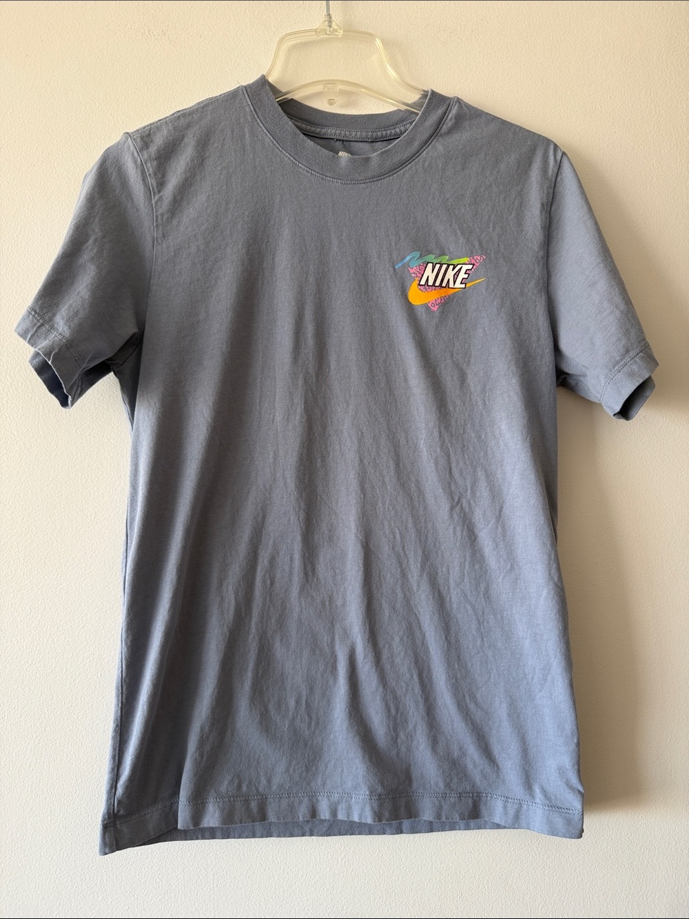 Nike Beach Pug Graphic T-Shirt Blue 90s Retro Surf Summer Small FD6636-493